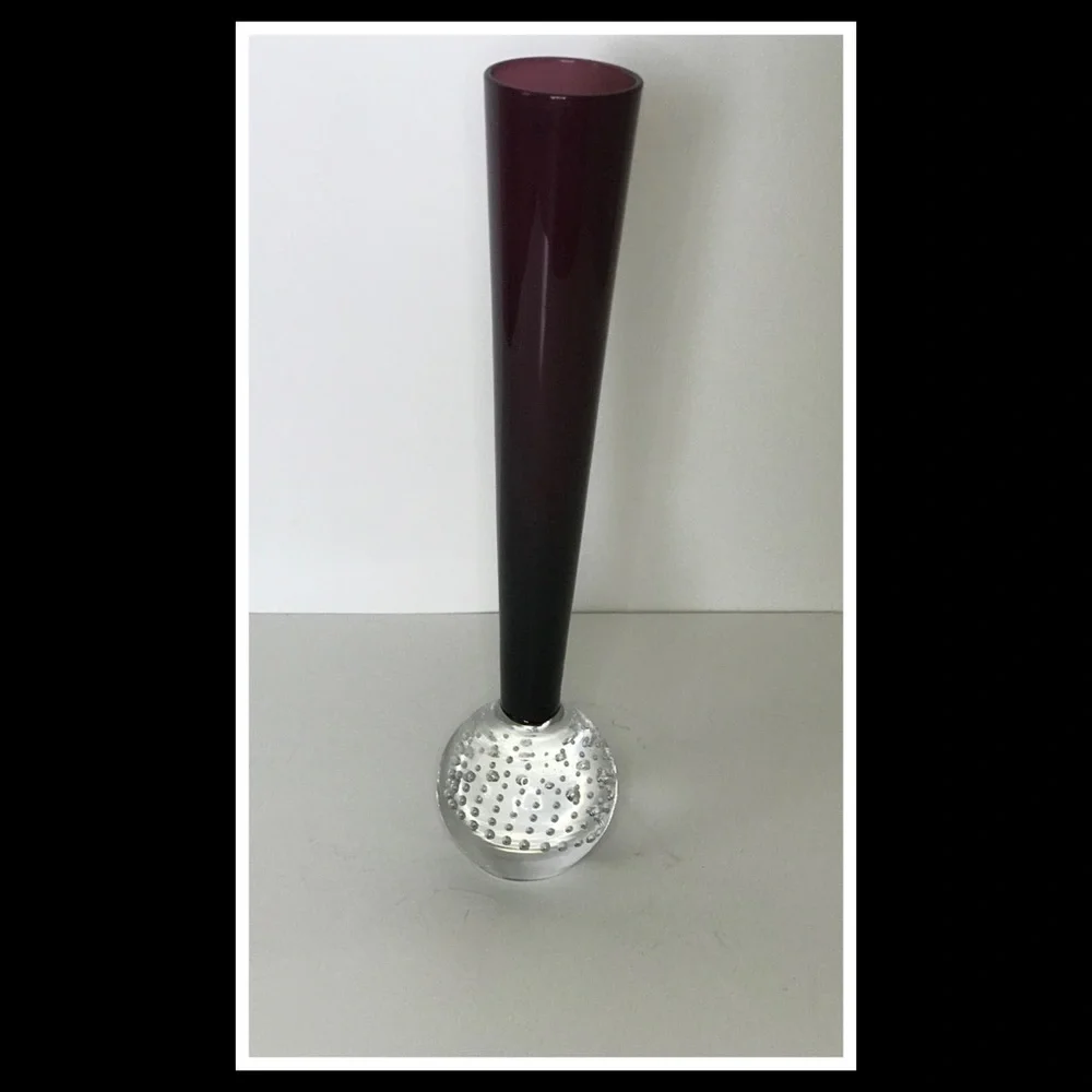 Purple Bubble Glass Vase - Picture 4 of 9